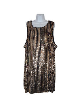 Women's Torrid Gold Sequin Shift Dress Plus Size 5X 28